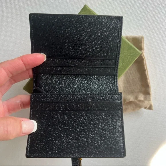 BRAND NEW!! Gucci GG Jackie Denim Black and Gold Wallet - Picture 9 of 11